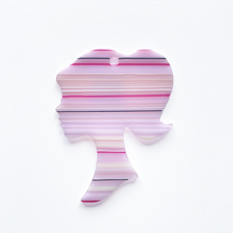 Striped Barbie Ornament